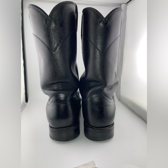 Justin Men's 10" Temple Roper Black Casual Boots 3133 Size 8.5 - Picture 4 of 10